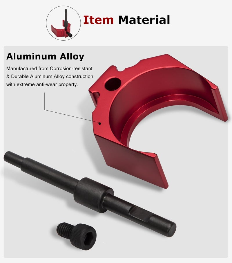 Camoo 9U-7227 Injector Height Adjustment Gauge Tool Aluminum Alloy For CAT Caterpillar 3406E, C-15 and C-16 (Red) - Image 4